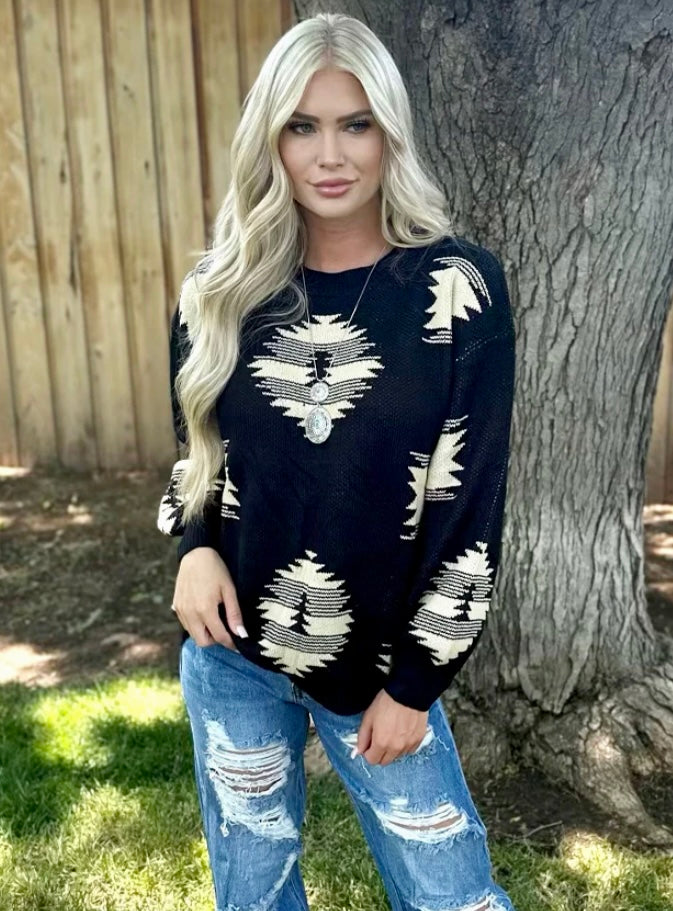 Paint It Aztec Sweater – The Punchy Palomino