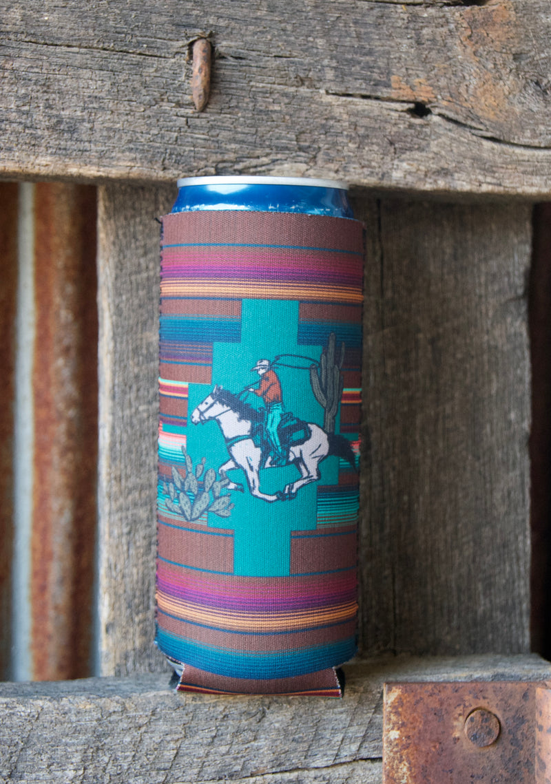 Western Rider Tall Can Cooler