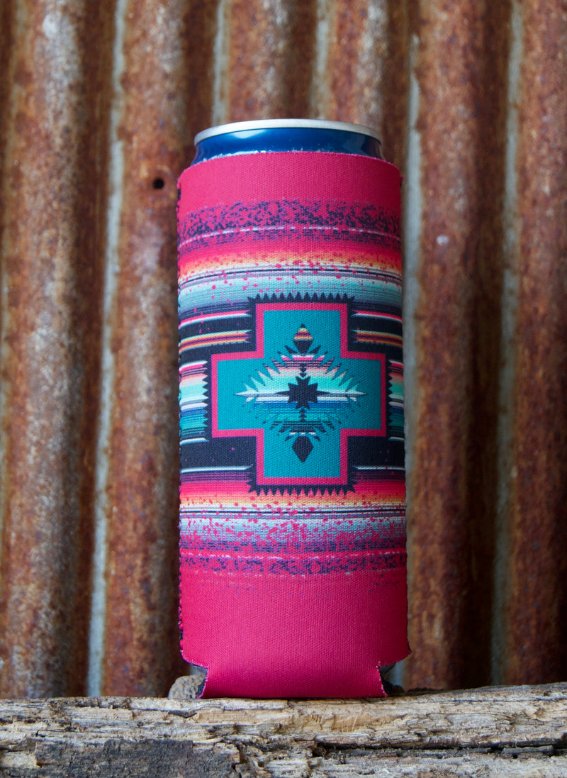 Pink Aztec Tall Can Cooler
